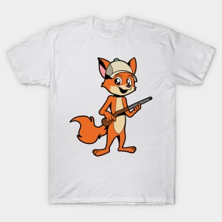 Fox with rifle - hunter T-Shirt